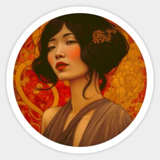 Art Deco Style Woman Sticker